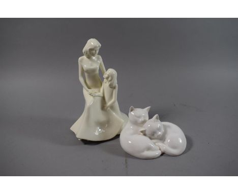 A Royal Doulton Worcester Moments Figure "Mother Love" and a Royal Doulton Images "Sleepy Heads" Figure 