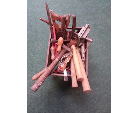A bucket of hand tools.