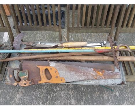 Various hand tools.