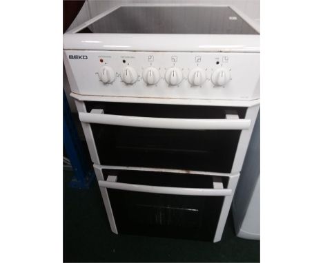 A beko electric cooker with ceramic hob.