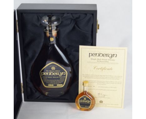 1  Decanter bottle Penderyn Single Malt Welsh Whisky “The Oloroso Edition” Limited Edition Bottle No. 110 of 1000
Together wi