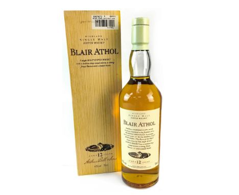 BLAIR ATHOL AGED 12 YEARS FLORA &amp; FAUNA - FIRST RELEASE Single Malt Scotch Whisky 70cl, 43% volume, in wooden box.