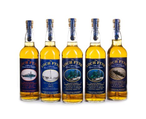 THE LOCH FYNE (5) Blended Scotch whisky Each with special edition labels to celebrate different events. 70cl, 40% volume. Fiv