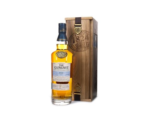 GLENLIVET 1972 CELLAR COLLECTION Single Malt Scotch Whisky Bottled 24 August 2005, bottle no. 610. 70cl, 52.3% volume in wood