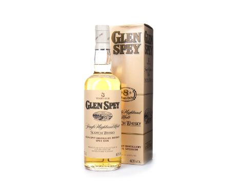 GLEN SPEY 8 YEARS OLD Single Malt Scotch Whisky 75cl, 40% volume, in carton.