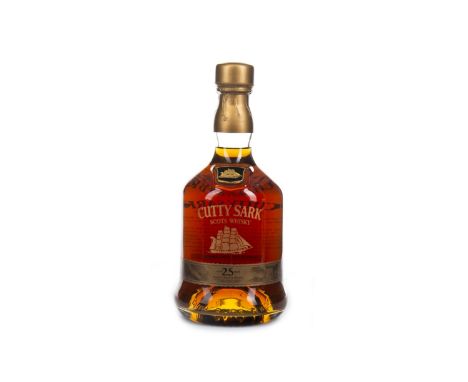 CUTTY SARK AGED 25 YEARS Blended Scotch Whisky 700ml, 43% volume.