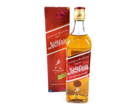 JOHNNIE WALKER PAISLEY 2021 Blended Scotch Whisky Bottled by Diageo in support of Paisley's bid to be UK City Of Culture 2021