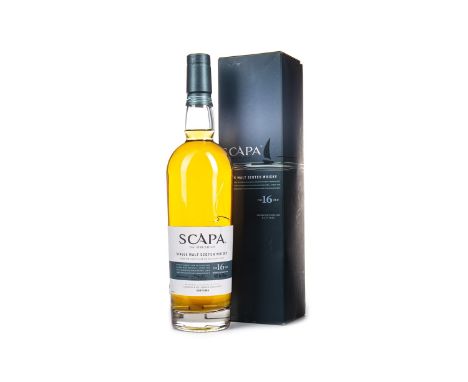 SCAPA 16 YEARS OLD Single Malt Scotch Whisky 70cl, 40% volume, in carton.