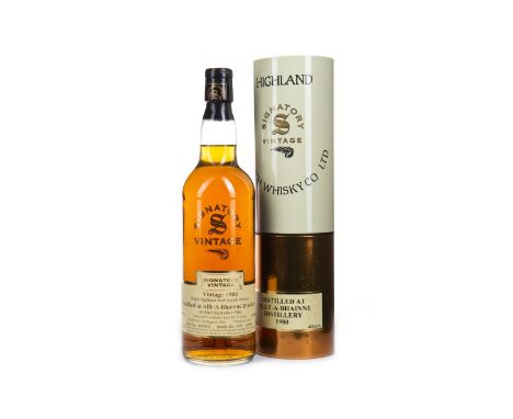 ALLT-A-BHAINNE 1980 SIGNATORY VINTAGE AGED 20 YEARS Single Malt Scotch Whisky Distilled 23 September 1980, matured in sherry 