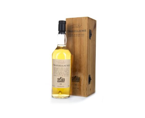 CRAIGELLACHIE AGED 14 YEARS FLORA AND FAUNA Single Malt Scotch Whisky 70cl, 43% volume, in wooden box.