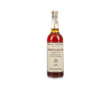 SPRINGBANK 1966 MURRAY MCDAVID AGED 33 YEARS Single Malt Scotch Whisky Bottled 1999. 70cl, 46% volume.