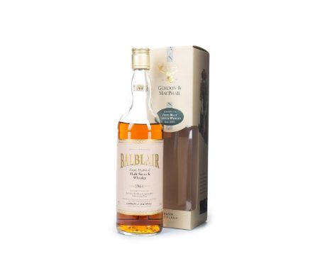 BALBLAIR 1964 G&amp;M - LOW FILL Single Malt Scotch Whisky Bottled 1995. 70cl, 40% volume, in carton.
