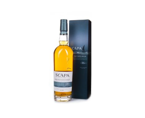 SCAPA 16 YEARS OLD Single Malt Scotch Whisky 70cl, 40% volume, in carton.