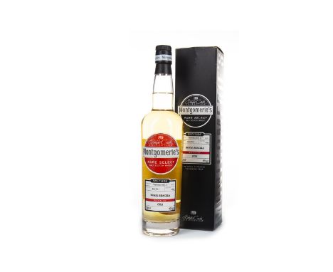 ROYAL BRACKLA 1993 MONTGOMERIE'S RARE AGED 18 YEARS Single Malt Scotch Whisky Distilled 7 September 1993, matured in cask no.