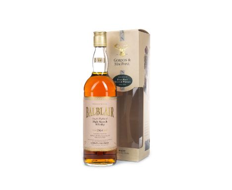 BALBLAIR 1964 G&amp;M Single Malt Scotch Whisky Bottled 1995. 70cl, 40% volume, in carton.