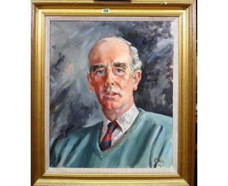 John Orr (1928-2003), Portrait of a gentleman, oil on canvas, signed, 59cm x 50cm. 