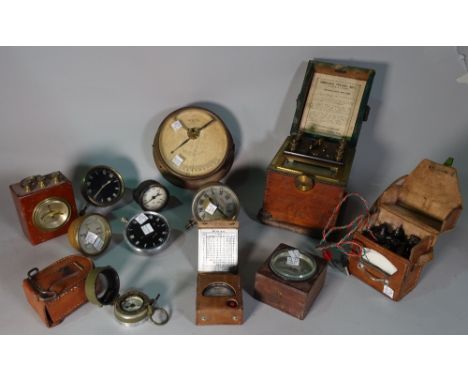 Collectables, including; a group of early 20th century electrical testers, meters and automobile clocks, 'Edison', **** and s