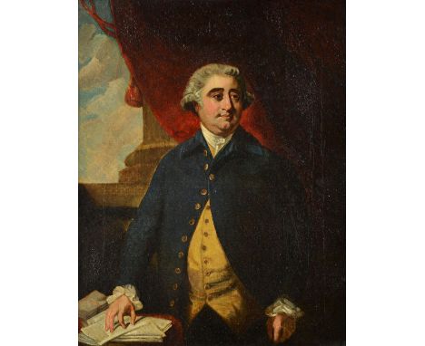 J. Shendon (18th/19th century), Portrait on a gentleman, oil on canvas, bears inscription and date 1790 on reverse, 44cm x 35