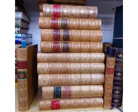 BINDINGS - Rollin (M.)  The Ancient History of the Egyptians, Carthaginians, Assyrians........., 6 vol., map and illustration