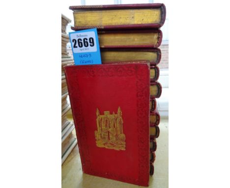 SCOTT (W.)  The Poetical Works. 12 vols. portrait frontis. contemp. red straight-grain morocco, pictorial gilt covers, gilt-d