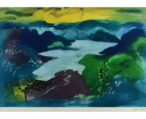 John Piper (1903-1992), Llyn Teifi, colour print, signed in pencil, numbered 53/70, 39cm x 57.5cm. DDS Illustrated. 