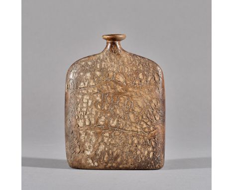 Peter Hayes (born 1946); an earthenware flask, 19cm high. DDS Illustrated. 