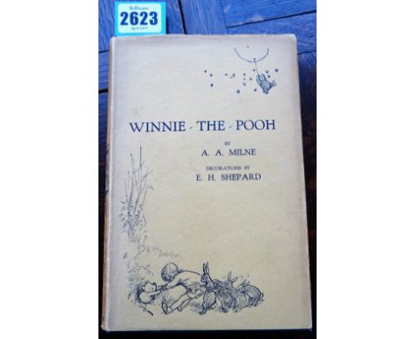 MILNE (A.A.)  Winnie-the-Pooh; with decorations by Ernest H. Shepard. First Edition. num. illus. (some full-page), pictorial 