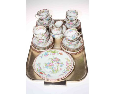 Mintons Cuckoo forty piece floral decorated tea service, pattern no. 3934.