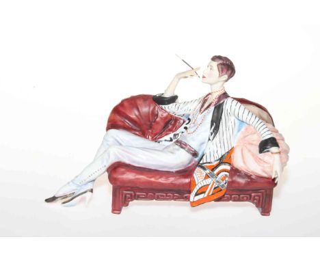 1982 Royal Worcester figure 'A La Mode' En Repos 81/500, modelled by Kenneth Potts.