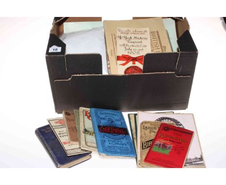 Collection of maps (cloth), booklets, pamphlets and postcards including Bacon and cyclist maps, Forth Bridge cabinet portrait