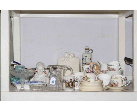 Bunnykins, commemorative ware, glass, Coalport, Royal Worcester, cheese dish, bust.