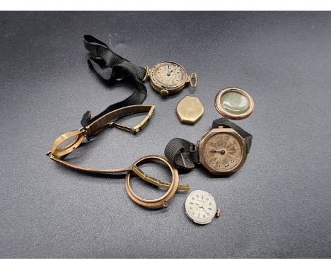 A vintage 9ct gold Rolex ladies wristwatch; together with another similar 9ct gold ladies wristwatch; and a Sekonda 9ct gold 