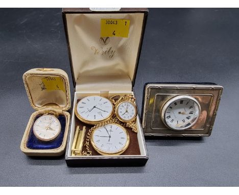 A vintage Solvil et Titus ball watch, 25mm; together with three modern fob watches and a small Kitney &amp; Co silver mounted