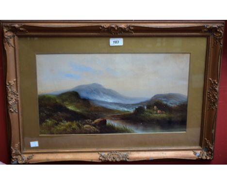 Scottish Cattle in a Landscapeinscribed to verso R. Cleminson, 24.5cm x 45cm