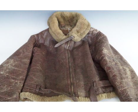 A Second World War RAF Irvin flying suit, the jacket bearing a label dated 1941 and indicating size 3, 5' 10-11", chest 39-40
