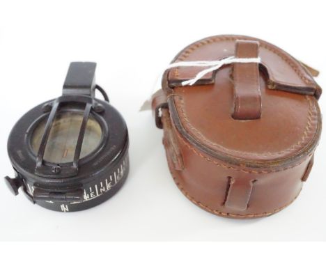 A Second World War period British army type prismatic marching compass by J H Steward Ltd
