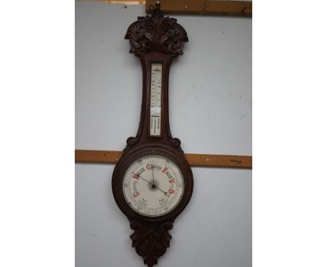 Victorian banjo barometer - thermometer 