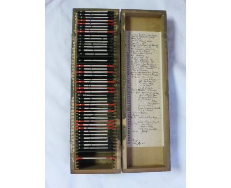 WOODEN BOX CONTAINING A LARGE NUMBER OF PHOTOGRAPHIC MAGIC LANTERN SLIDES FEATURING BRITTANY, NORMANDY AND THE CHANNEL ISLAND