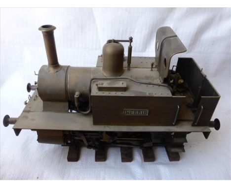 A SUPERB SCRATCH BUILT BRASS MODEL TRAIN ‘NELLIE’, APPROX. 40cm LONG OVERALL APPROX. 4 INCH GAUGE