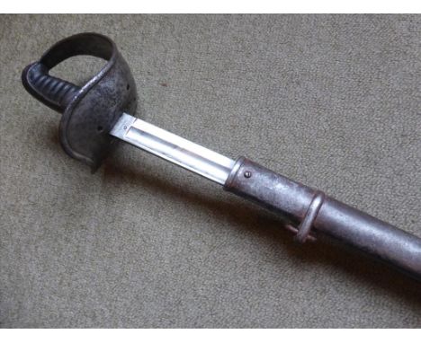 SWORD, SWISS 1880S CAVALRY (POSS. LIGHT) WITH BASKET HILT, APPROX. 87 cm