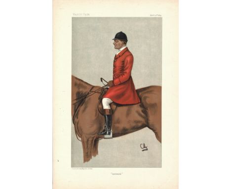 Hargreaves - Cattistock 30/3/-1899 Vanity Fair Print. These prints were issued by the Vanity Fair magazine between 1869-1914 