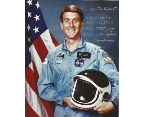 William Pailes signed10x8 colour portrait photo. USAF astronaut in the Manned Spaceflight Engineer Program during the mid-198