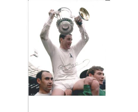 Dave Mackay signed 10x8 colour photo with FA cup. (14 November 1934 - 2 March 2015) was a Scottish football player and manage