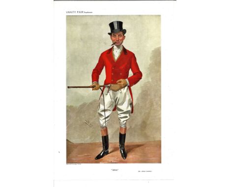 Curnick 30/6/1909 Vanity Fair Print. These prints were issued by the Vanity Fair magazine between 1869-1914 as collectors sup