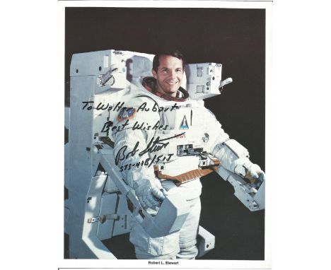 Robert L Stewart signed 10x8 colour NASA portrait photo. retired brigadier general of the United States Army and a former NAS