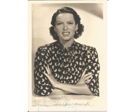 Gale Sondergaard Actress Signed Vintage 5x7 Photo. Good Condition Est.