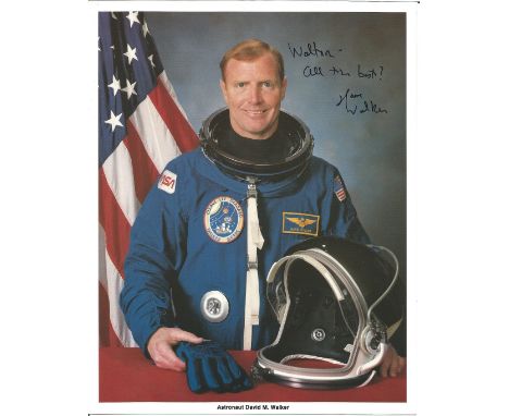 David M Walker signed 10x8 colour NASA portrait photo. (May 20, 1944 - April 23, 2001), (Capt, USN), was an American naval of