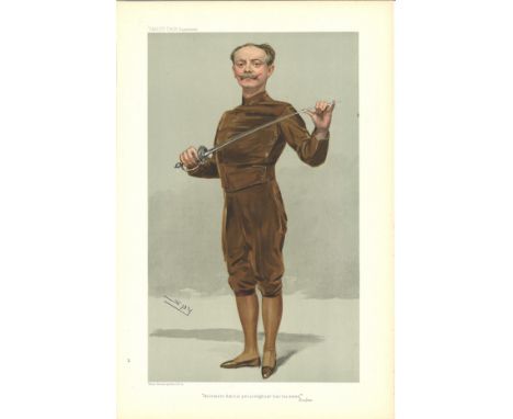 Castle - He insists that his pen is mightier than his sword 9/3/1905 Vanity Fair Print. These prints were issued by the Vanit