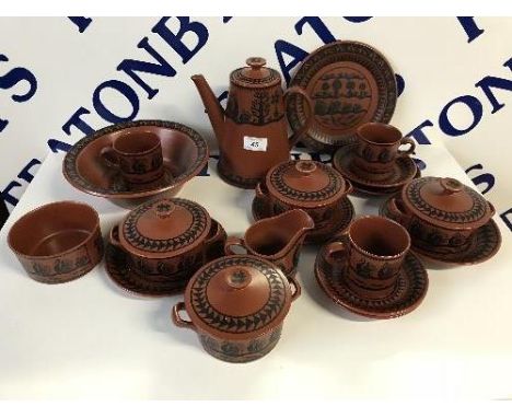 25 PIECES OF SCOTTIE WILSON POTTERY FOR ROYAL WORCESTER
