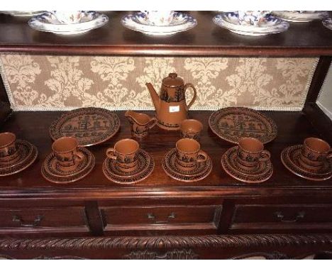 23 PIECES OF SCOTTIE WILSON POTTERY FOR ROYAL WORCESTER